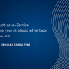 An image with a dark blue background with the text: Product-as-a-Service: Finding your strategic advantage, 7 November, 13:15 and some white wavy lines.