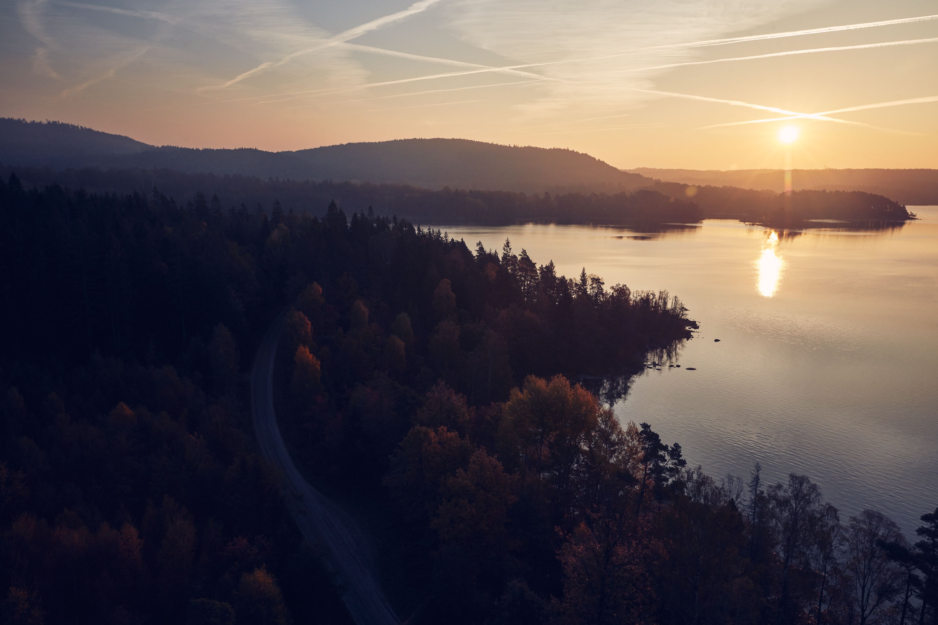 Solnedgång över havet