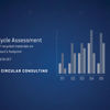 Life Cycle Assessment webinar written with a graph on a blue background.