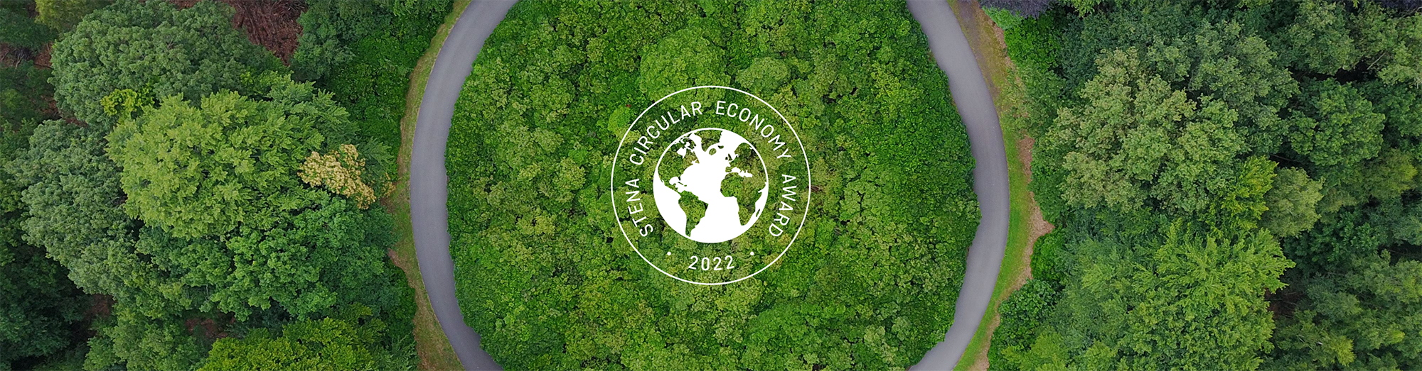 logo Stena Circular Economy Award na zielonym tle, Lider Gospodarki o Obiegu Zamkniętym