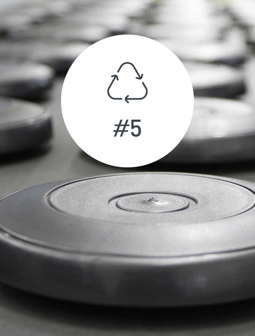 Step 5: Components of 100% recycled material