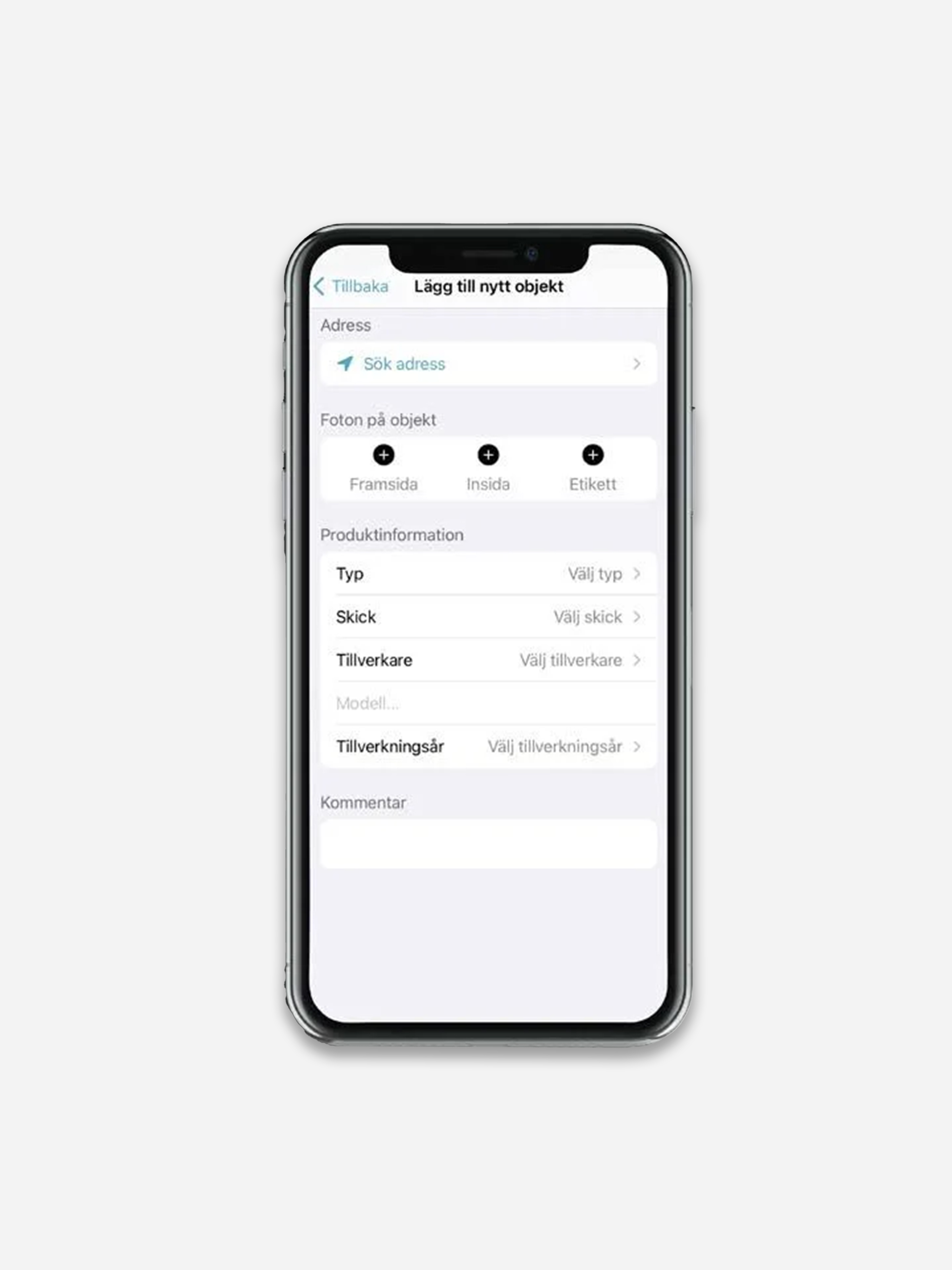 Steg 2 i användningen av appen ReAppli